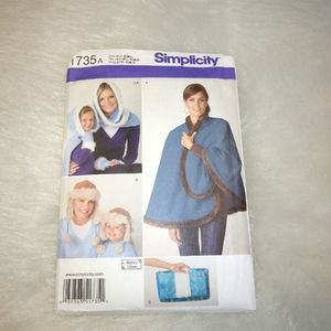 Simplicity 1735 Misses Cape Hood Hat Purse